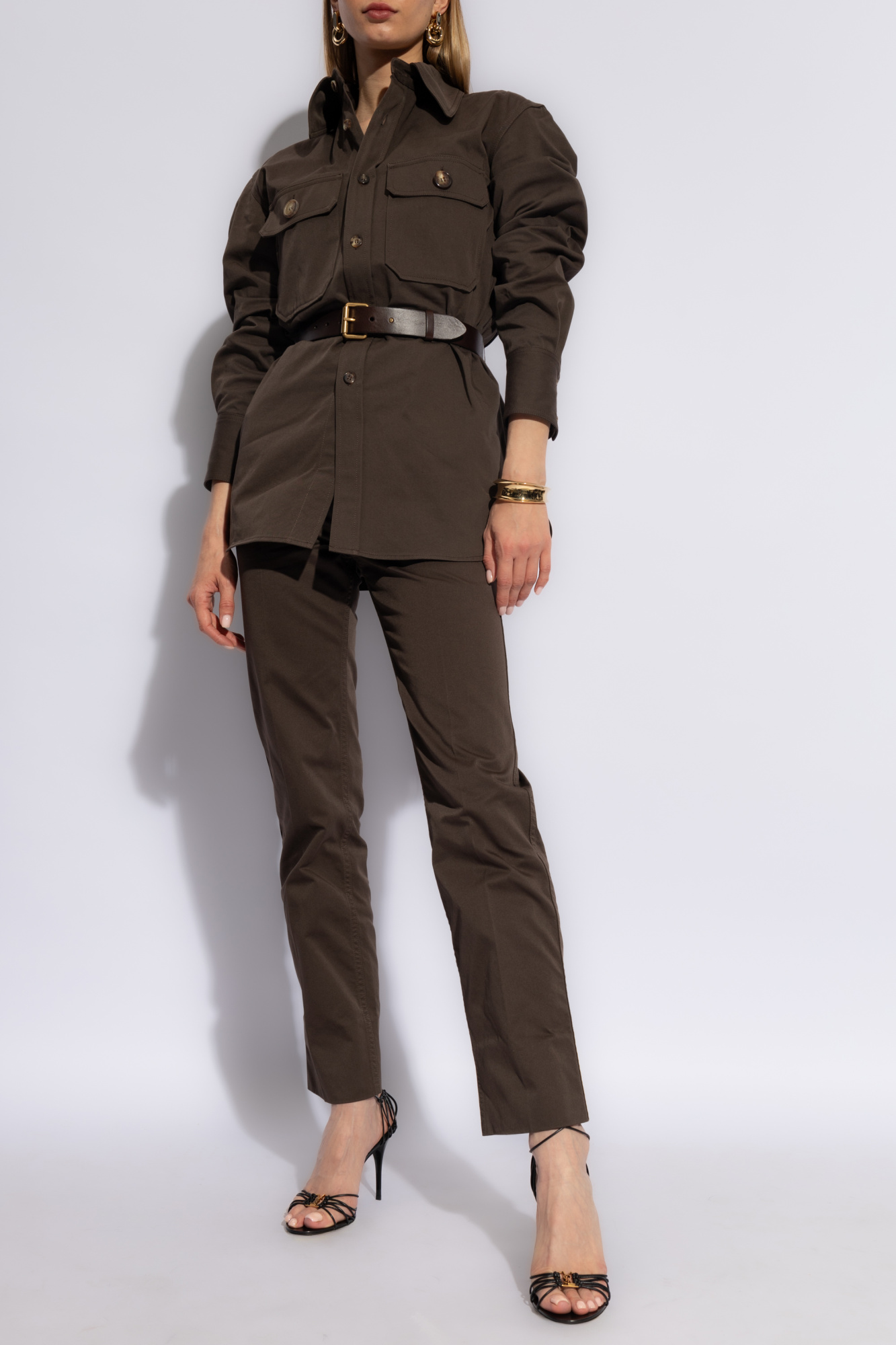 パンツ Saint Laurent PANTS (788092Y04VD 7073) Saint Laurent Cotton trousers | Women's Clothing | Vitkac